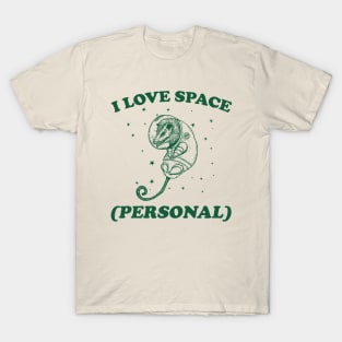 i love space ( personal ) - Retro Cartoon T Shirt, Possum Meme T-Shirt